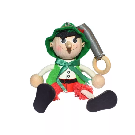 Rugós figura (zöld sapkás pinokkió) Rugós figura (zöld sapkás pinokkió)