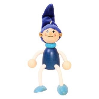 Rugós figura (manó-fiú, kék)