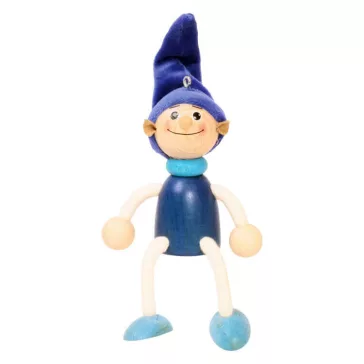 Rugós figura (manó-fiú, kék)