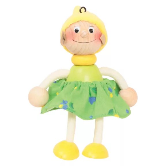 Rugós figura (manó-lány, sárga) Rugós figura (manó-lány, sárga)