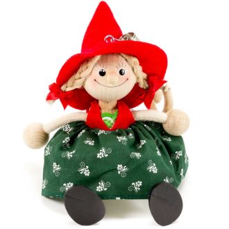 Rugós figura (piros sapkás lány)