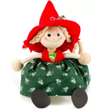 Rugós figura (piros sapkás lány)