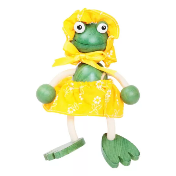 Rugós figura (béka-lány, kendős) Rugós figura (béka-lány, kendős)