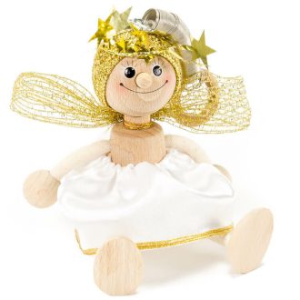 Rugós figura (angyal, fehér)