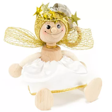 Rugós figura (angyal, fehér)