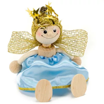 Rugós figura (angyal, kék)