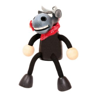 Rugós figura (bika, fekete)