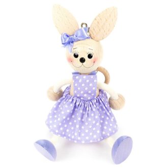 Rugós figura (nyuszi lány, lila)
