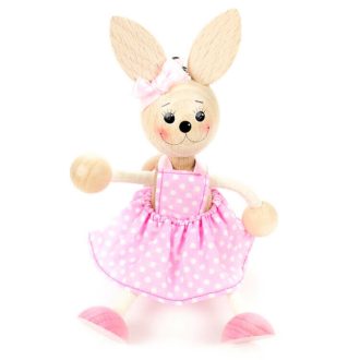 Rugós figura (nyuszi lány, rózsaszín)