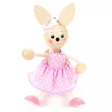 Rugós figura (nyuszi lány, rózsaszín)