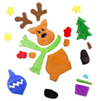 Zselés ablakdísz (rénszarvas sállal)