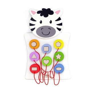 Falra szerelhető logikai játék (zebra) Matatófal