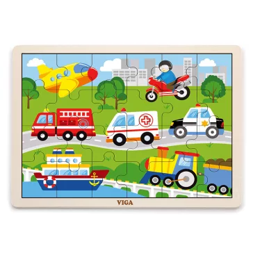 Puzzle 24 db-os (járművek)