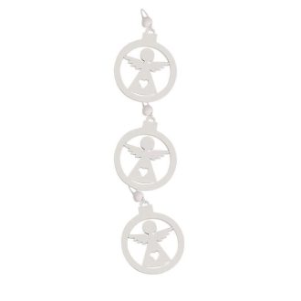 Dekorációs figura (3db-os, lógó, fehér angyal)