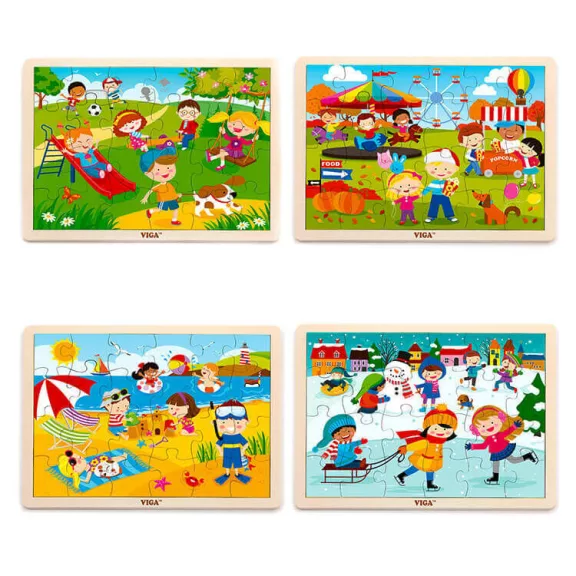 4 db 24 db-os puzzle együtt (4 évszak) 4 db 24 db-os puzzle együtt (4 évszak)