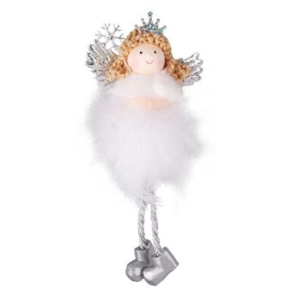 Karácsonyi dekoráció (angyal ezüst csizmával)