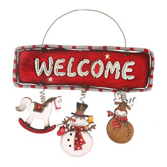   Ajtódísz (welcome felirat, hintaló, hóember, rénszarvas)