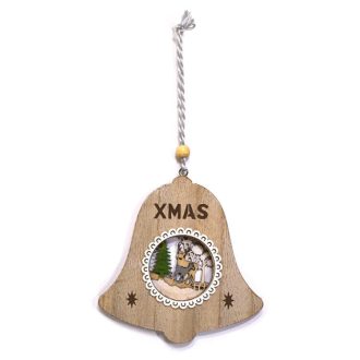   Dekorációs figura (harang, erdő és szarvas dekorációval)