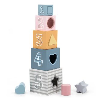   Formabedobós bábel-torony (számokkal és állatmintákkal) - PolarB