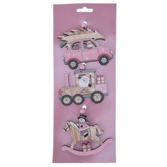   Dekorációs figura (autó és mozdony Mikulással, hintaló hóemberrel)