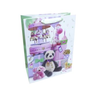   Ajándéktasak - kicsi (panda maci ajándékokkal és körhintával)