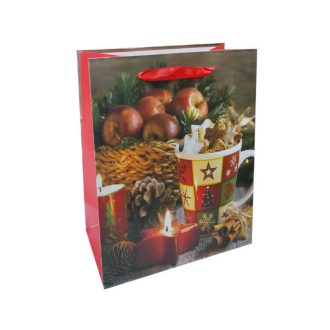   Ajándéktasak - kicsi (bögrében mézeskalács, kosárban almák)