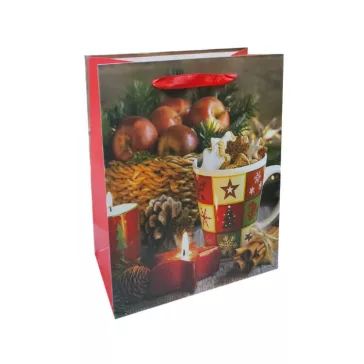   Ajándéktasak - kicsi (bögrében mézeskalács, kosárban almák)