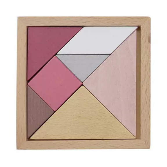 Tangram és tetris építőjáték (rózsaszín, középen rózsaszín kocka) Tangram és tetris építőjáték (rózsaszín, középen rózsaszín kocka)