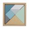 Tangram és tetris építőjáték (középen kék kocka)
