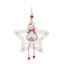 Karácsonyi dekorációs figura (Jegesmedve piros sállal, fehér ruhában arany színű csillaggal, fehér csillagban)