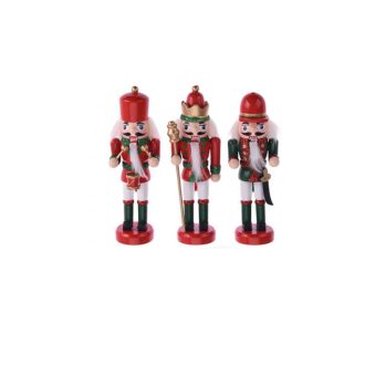   Diótörő, piros és zöld ruhában (3db együtt, átlátszó dobozban)