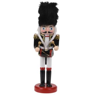   Diótörő dobverővel (fekete ruhában, fekete szőrme kalappal, 25 cm-es)