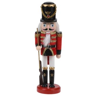   Diótörő puskával (piros ruhában, arany láncos kalappal, 50 cm-es)