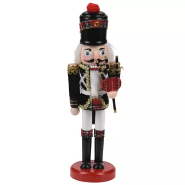   Diótörő skót dudával (fekete ruhában, fekete kalapban, 50 cm-es)