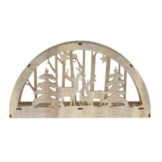   Karácsonyi dekoráció LED világítással (félkör ívben rénszarvasok)