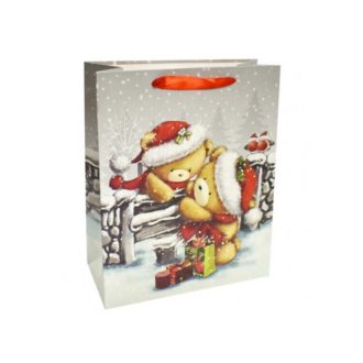 Ajándéktasak - kicsi (macik hóesésben)