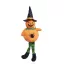 Halloween dekorációs figura (narancssárga tök, pókkal a hasán)