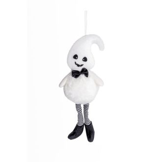   Halloween dekorációs figura (szellem, fekete csokornyakkendőben)