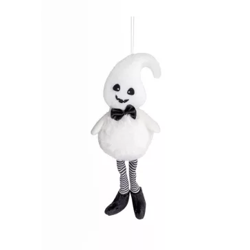   Halloween dekorációs figura (szellem, fekete csokornyakkendőben)