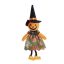 Halloween dekorációs figura (narancssárga tök, zöld szoknyában)
