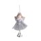 Karácsonyi dekoráció (szürke angyal tüllszoknyában, fejdísszel)