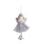 Karácsonyi dekoráció (szürke angyal tüllszoknyában, fejdísszel)