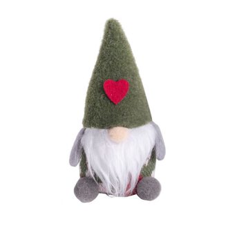   Karácsonyi dekoráció (manó kötött pulcsiban, zöld sapkában)