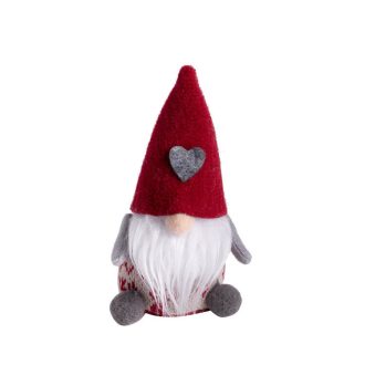   Karácsonyi dekoráció (manó kötött pulcsiban, bordó sapkában)