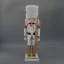 Diótörő (fehér-arany, puskával, 25 cm-es)
