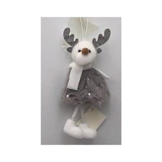   Karácsonyi dekoráció (szürke rénszarvas, csillagos bundában)