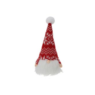   Karácsonyi orrtörp LED világítással (mintás sapkában, 23 cm)