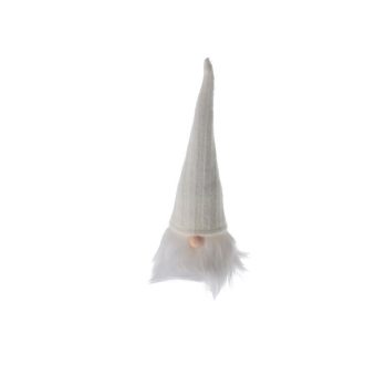   Karácsonyi orrtörp LED világítással (fehér sapkában, 19 cm)