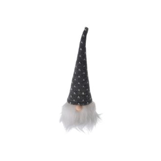   Karácsonyi orrtörp LED világítással (sötétszürke sapkában, 19 cm)