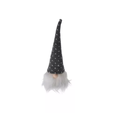  Karácsonyi orrtörp LED világítással (sötétszürke sapkában, 19 cm)